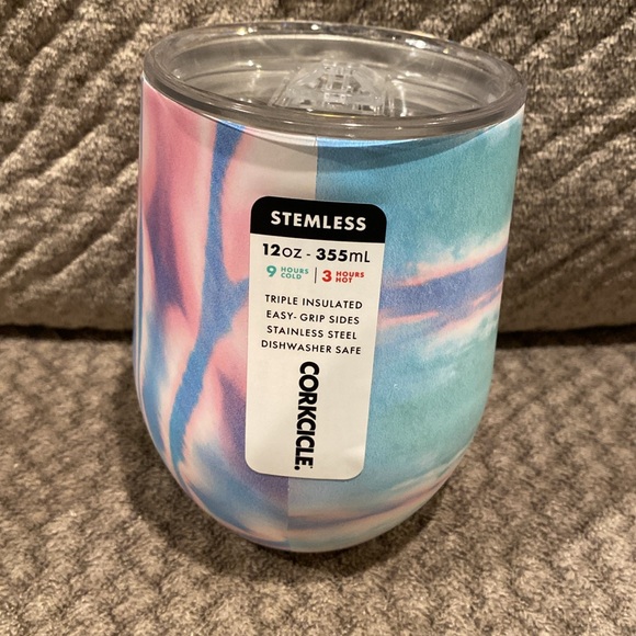 Corkcicle stemless wine cup travel triple insulated 12oz NWT Coastal Swirl - Picture 4 of 7